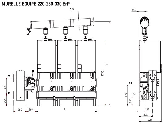 Размеры Sime Murelle Equipe 220-330 ErP