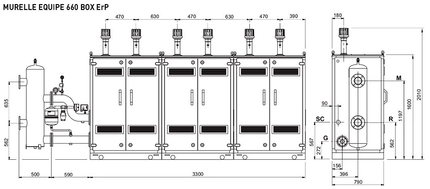 Нажмите для увеличения Размеры Sime Murelle Equipe 660 Box ErP